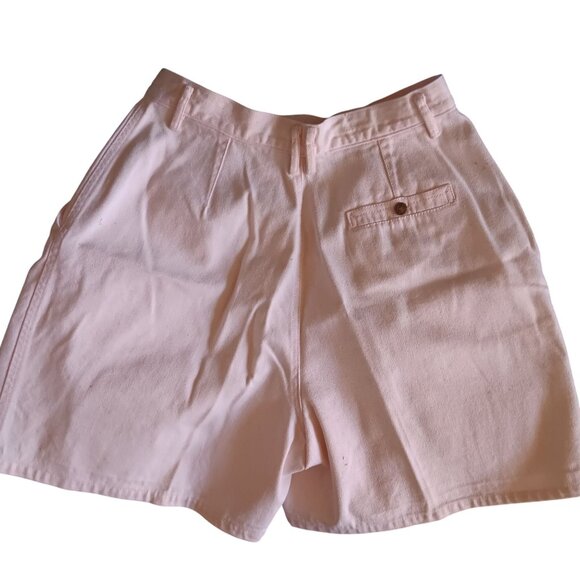 Vintage Women's Shorts 10 28" Lizwear Rose Pink High-Waisted Cotton 1990's - Picture 2 of 4